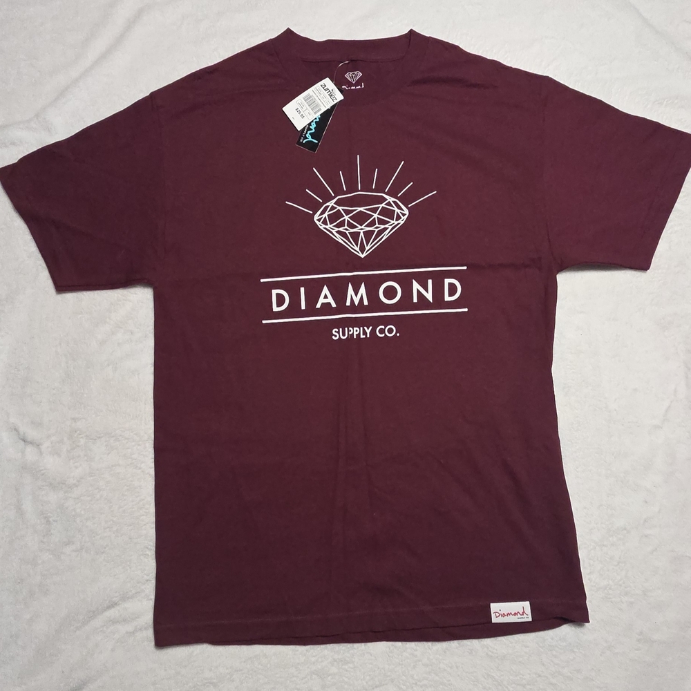 Diamond Supply Co Red Short Sleeve Tee
